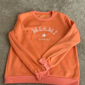 SHEIN Vibrant Orange Sweatshirt